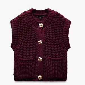 ZARA CHUNKY KNIT SWEATER VEST